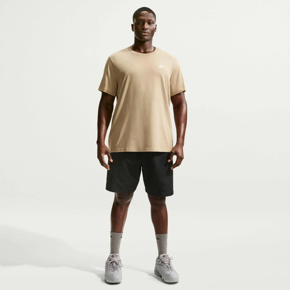 NEW Nike Sportswear Club Men's Tan Short Sleeve Crew Neck T Shirt Tee XXL Tall